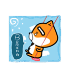 Orange=a fat puppy(English Version)（個別スタンプ：38）