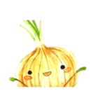 Onion and a twin eggplant（個別スタンプ：1）