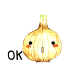 Onion and a twin eggplant（個別スタンプ：2）