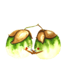 Onion and a twin eggplant（個別スタンプ：5）