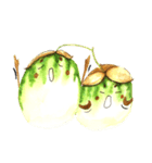 Onion and a twin eggplant（個別スタンプ：10）