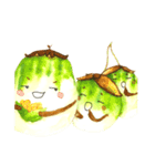 Onion and a twin eggplant（個別スタンプ：15）