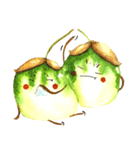 Onion and a twin eggplant（個別スタンプ：28）