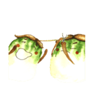 Onion and a twin eggplant（個別スタンプ：33）