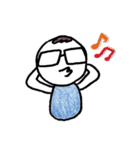 Daily Dialogue of Glasses Boy And Girl-E（個別スタンプ：18）