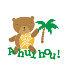 Aloha Girl ＆ Bear【ハワイ語】（個別スタンプ：2）
