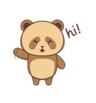 cute brown panda（個別スタンプ：1）