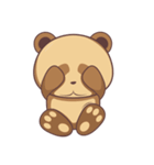 cute brown panda（個別スタンプ：4）