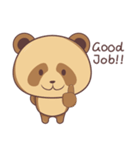 cute brown panda（個別スタンプ：7）