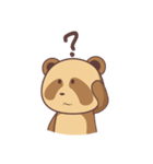 cute brown panda（個別スタンプ：8）