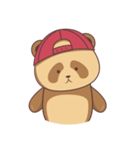 cute brown panda（個別スタンプ：9）