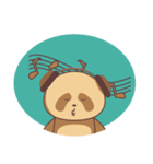 cute brown panda（個別スタンプ：10）