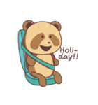 cute brown panda（個別スタンプ：13）