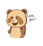 cute brown panda（個別スタンプ：15）