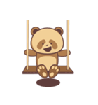 cute brown panda（個別スタンプ：16）