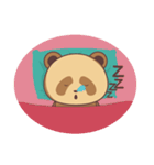 cute brown panda（個別スタンプ：19）