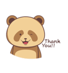 cute brown panda（個別スタンプ：22）