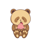 cute brown panda（個別スタンプ：26）