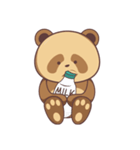 cute brown panda（個別スタンプ：34）