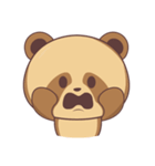 cute brown panda（個別スタンプ：35）