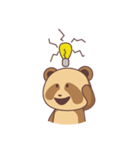 cute brown panda（個別スタンプ：36）