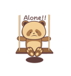 cute brown panda（個別スタンプ：37）