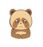 cute brown panda（個別スタンプ：39）