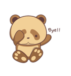 cute brown panda（個別スタンプ：40）