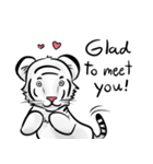 Smiling white tiger (English version)（個別スタンプ：2）