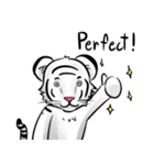 Smiling white tiger (English version)（個別スタンプ：3）