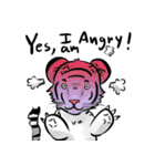 Smiling white tiger (English version)（個別スタンプ：4）