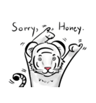 Smiling white tiger (English version)（個別スタンプ：7）