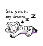 Smiling white tiger (English version)（個別スタンプ：8）