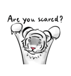 Smiling white tiger (English version)（個別スタンプ：9）