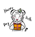 Smiling white tiger (English version)（個別スタンプ：10）