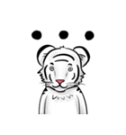 Smiling white tiger (English version)（個別スタンプ：11）