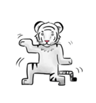 Smiling white tiger (English version)（個別スタンプ：17）