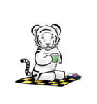 Smiling white tiger (English version)（個別スタンプ：18）