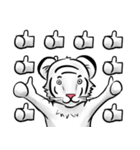 Smiling white tiger (English version)（個別スタンプ：20）