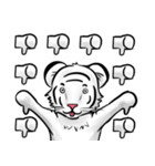 Smiling white tiger (English version)（個別スタンプ：21）