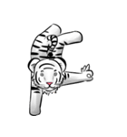 Smiling white tiger (English version)（個別スタンプ：26）