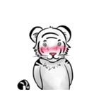 Smiling white tiger (English version)（個別スタンプ：28）