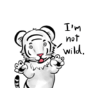 Smiling white tiger (English version)（個別スタンプ：32）