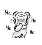 Smiling white tiger (English version)（個別スタンプ：33）