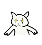 白にゃんと一緒！（個別スタンプ：5）