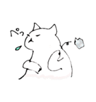 白にゃんと一緒！（個別スタンプ：11）