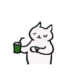 白にゃんと一緒！（個別スタンプ：26）