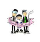Crazy ice hockey family (English)（個別スタンプ：36）