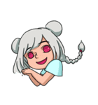 A gray hair girl-Tina！！（個別スタンプ：17）