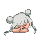A gray hair girl-Tina！！（個別スタンプ：32）